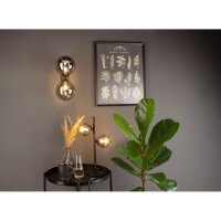 Lampe de table noire métal verre 23 cm...