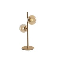Lampe de table métal verre 23 cm rétro en...