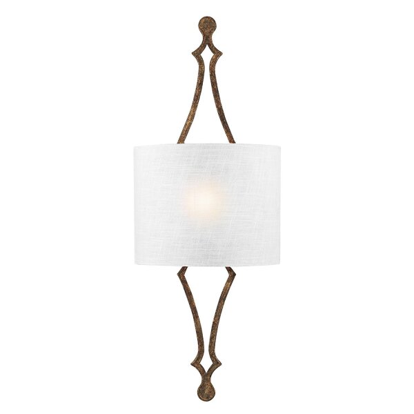 Applique CARO en feuille dor blanc L:29cm Lampe