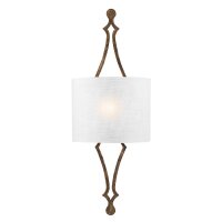 Applique CARO en feuille dor blanc L:29cm Lampe