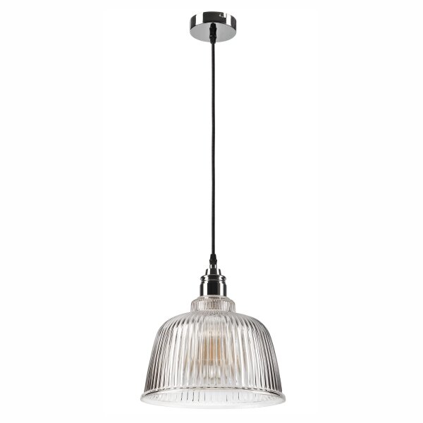 Lampe à suspendre verre métal Ø 28 cm E27 Vintage Table à manger