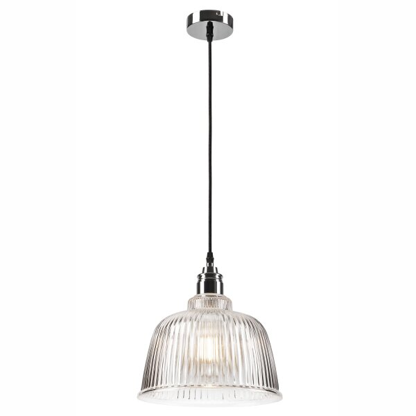 Lampe à suspendre verre métal Ø 28 cm E27 Vintage Table à manger
