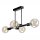 Lampe de plafonnier salon métal noir pour 8x E27