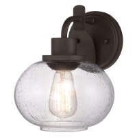Applique salle de bain métal verre L:20cm Lampe...