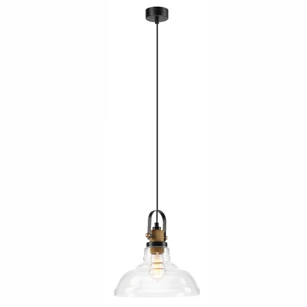 Suspension industrielle Vintage Verre Abat-jour E27