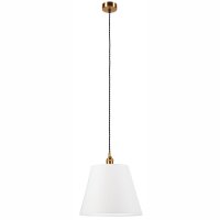Suspension Blanc Tissu Abat-jour Ø 30 cm Vintage