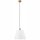 Suspension Blanc Tissu Abat-jour Ø 30 cm Vintage