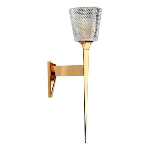 Lampe de salle de bain LED laiton doré IP44 inoxydable PIA