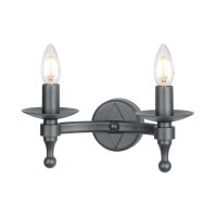 Applique murale CAMELOT 9 fer forgé noir Lampe