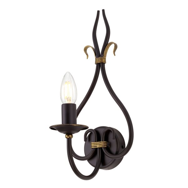 Applique CANDELA 15 brun rouille L:17cm Lampe