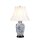 Lampe de table artistique IOANA 57 cm Porcelaine Tissu