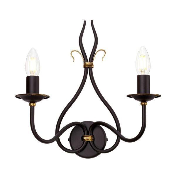 Applique CANDELA 15 L:17cm Lampe brun rouille