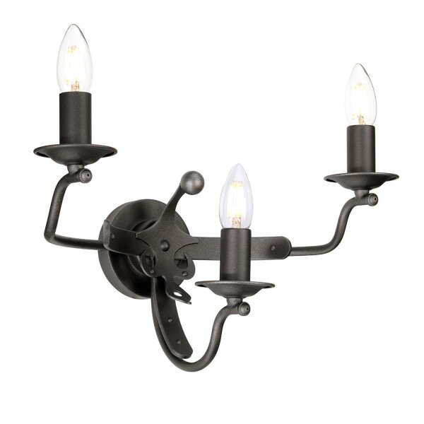 Applique CAMELOT 10 graphite cristal L:41cm Lampe