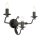 Applique CAMELOT 10 graphite cristal L:41cm Lampe