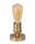 Kleine Tischlampe Industrie Design Echt-Messing rund