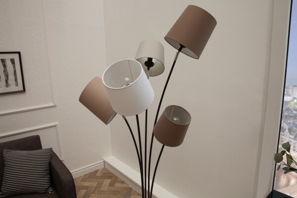 Salon Lampadaire Moderne Blanc Marron Beige LEVELS