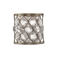 Lampe murale en cristal argent&eacute; bruni E14 Premium