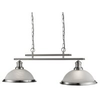 Lampe à suspendre BISTRO en argent 76cm