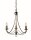 Lustre en laiton antique 3-flmg.