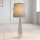 Lampe de sol design métal tissu en nickel gris foncé