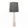 Lampe de sol design métal tissu en nickel gris foncé