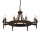 Lustre rustique fer forgé 8-flmg.