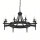 Lustre rustique fer forgé 8-flmg.