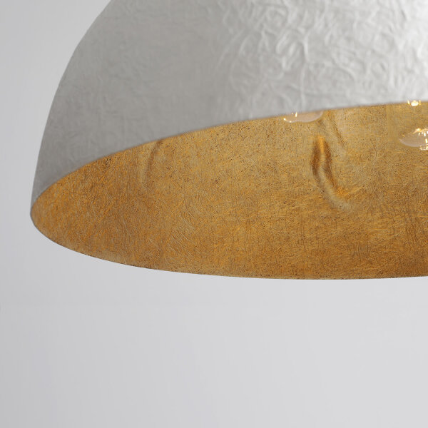Noble lampe à suspendre SIMI Ø62cm Blanc Or Table à manger