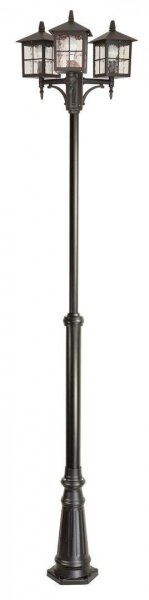 Luminaire de chemin rustique noir 180-280cm IP43 E27