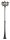Luminaire de chemin rustique noir 180-280cm IP43 E27