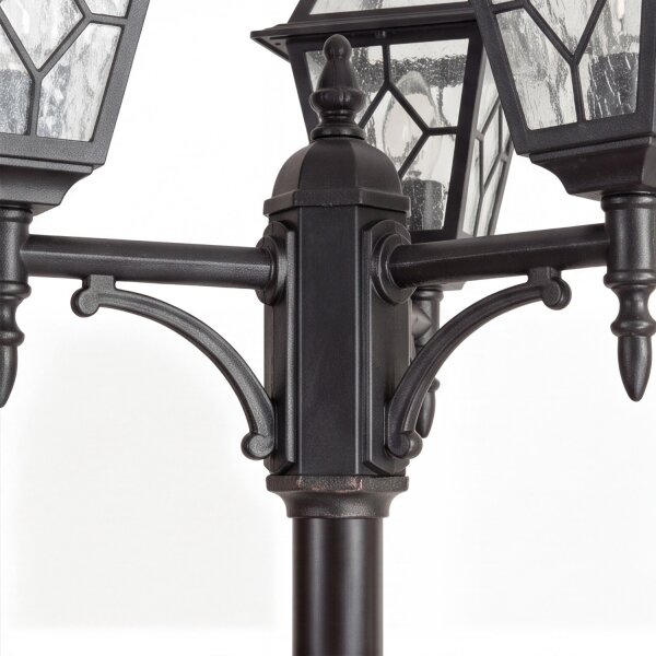 Candélabre MERKSEM Noir 185-285cm Rustique 3x
