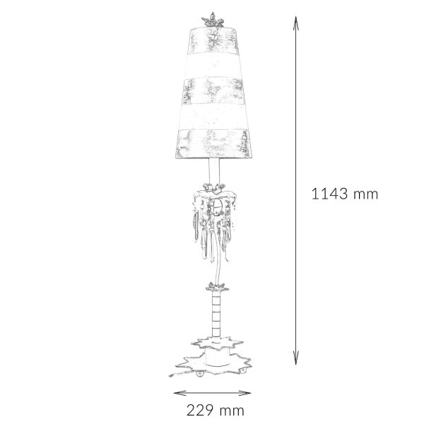 Lampadaire bas SELVA design moderne 114cm