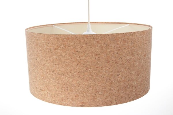 Boho Lampe à suspendre ronde E27 Ø 60 cm Liège Moderne Table à manger