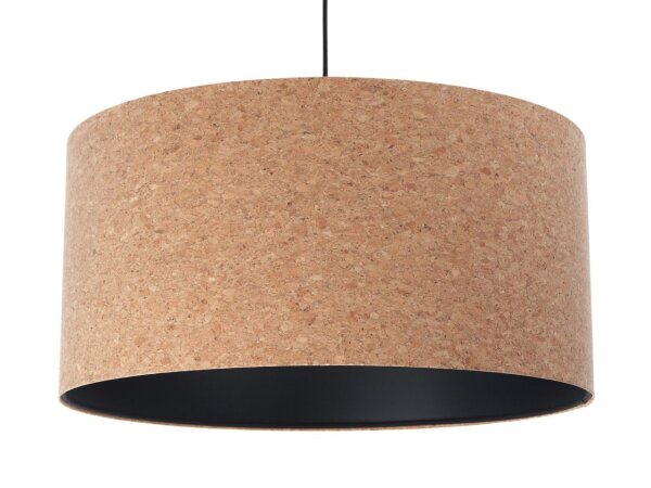 Lampe à suspendre E27 Ø 30 cm Naturel Noir Liège Moderne