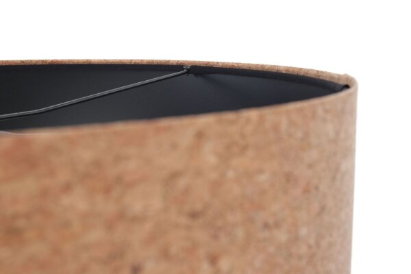 Lampe à suspendre E27 Ø 30 cm Naturel Noir Liège Moderne