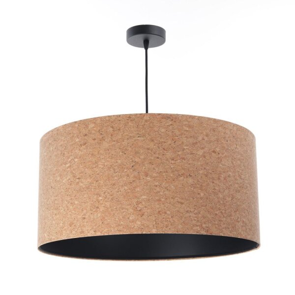 Suspension salle à manger E27 Ø 60 cm Naturel Noir Liège