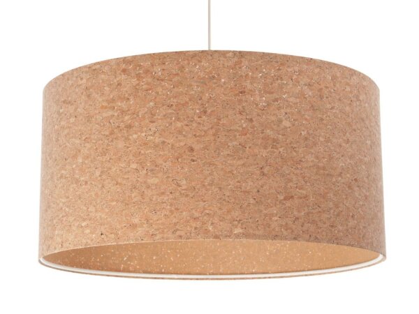 Suspension E27 Ø 50 cm ronde Nature Blanc Liège Moderne