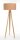 Lampadaire salon 146 cm trépied bois liège E27