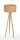 Lampadaire salon 146 cm trépied bois liège E27