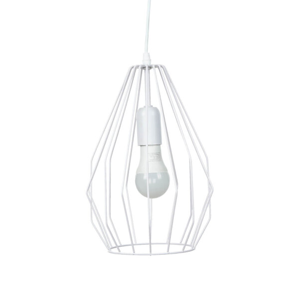 Lampe à suspendre avec prise blanche Cage Abat-jour 5,5 m de long