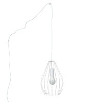 Lampe à suspendre avec prise blanche Cage...