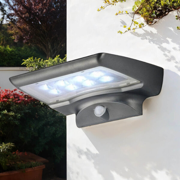 Lampe solaire à LED avec détecteur de mouvement IP44 mur TSUNADE