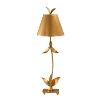 Lampadaire ELIF en feuille dor H:76cm Lampe de sol