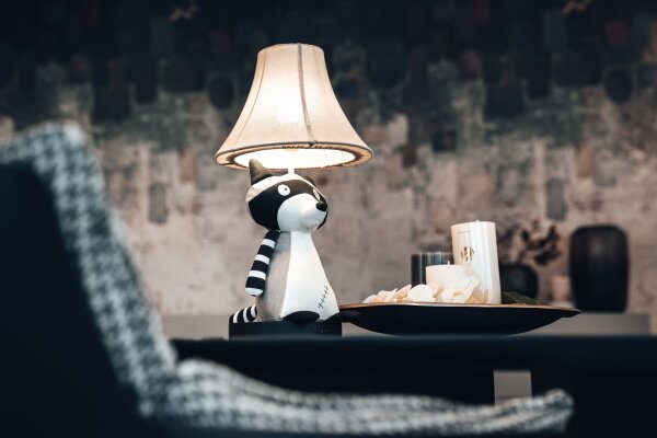 Lampe de table raton laveur 47 cm chambre denfant salon