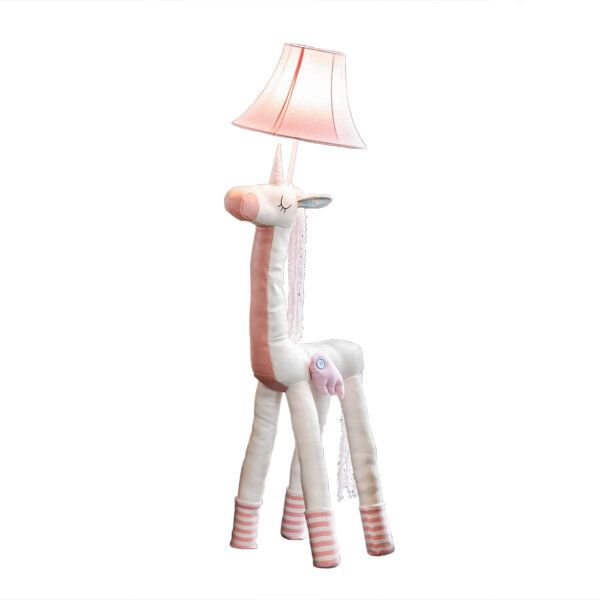 Lampadaire Rose Blanc Licorne 120 cm Chambre Enfants