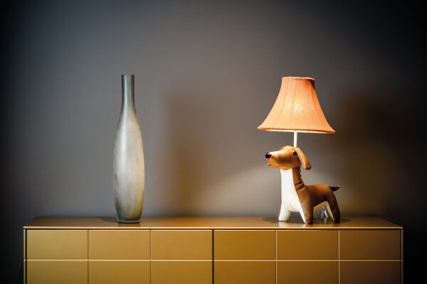 Lampe de table marron chien 48 cm chambre denfant salon