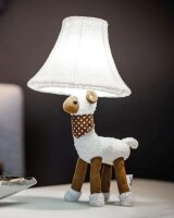 Lampe de table Blanc Mouton 48 cm incl. LED Chambre denfant