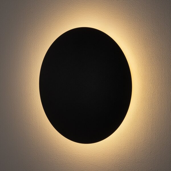 Applique LED noire métal plat 3000K 640lm