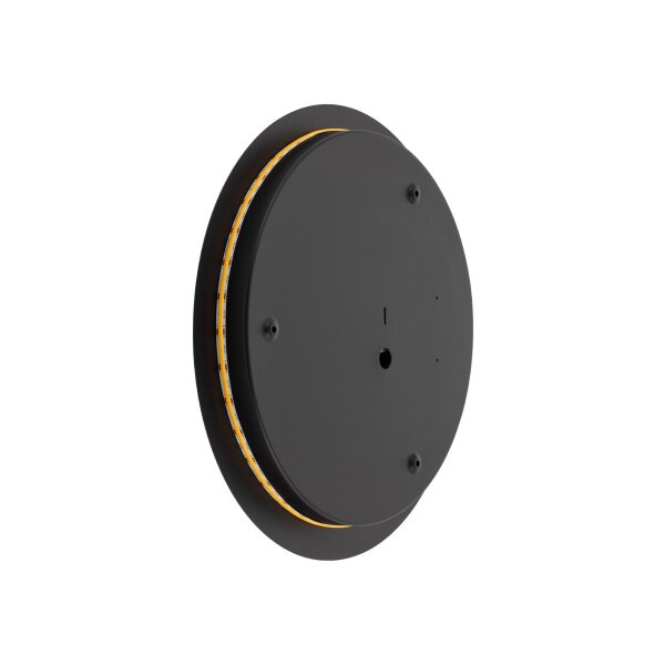 Applique LED noire métal plat 3000K 640lm