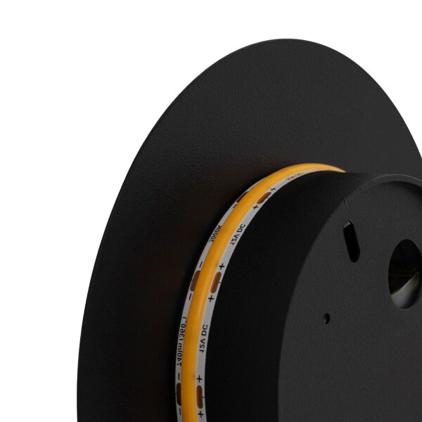 Applique LED ronde Ø20cm plat métal lumière indirecte